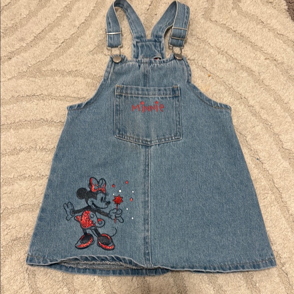Minnie Mouse Denim Overall Dress